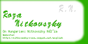 roza nitkovszky business card